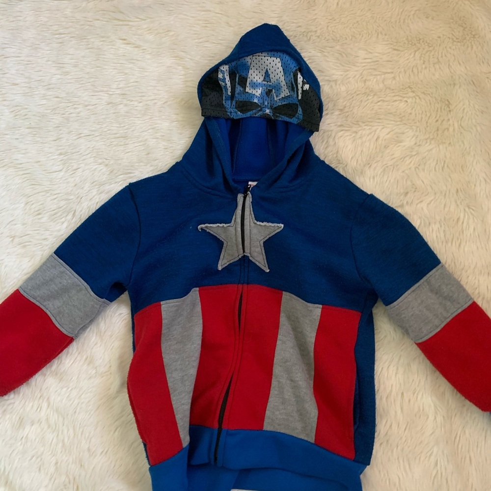 Boy’s Marvel Captain America Jacket with M…